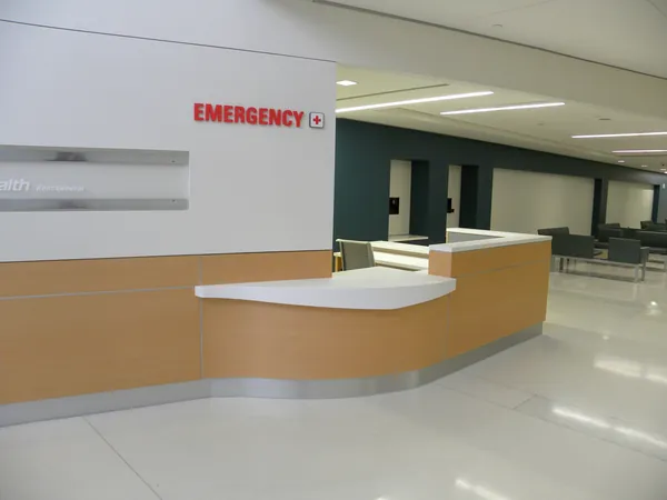 Emergency reception counter at Bayhealth.