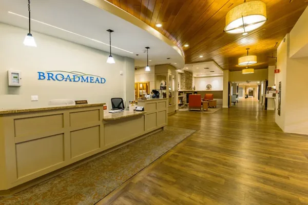 reception desk and corridor at Broadmead Commons.